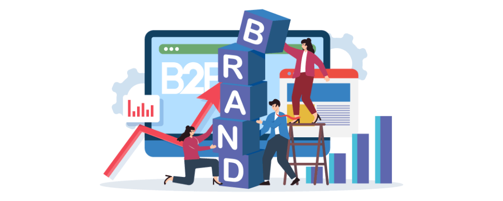 Illustration Of Marketers Building A Brand